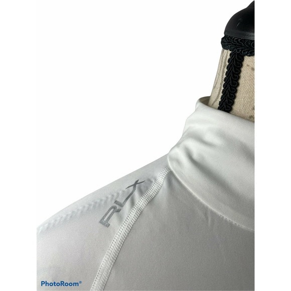 RLX Ralph Lauren Polo White Athletic Half Zip US Open Long Sleeve Size M‎ - Picture 4 of 6
